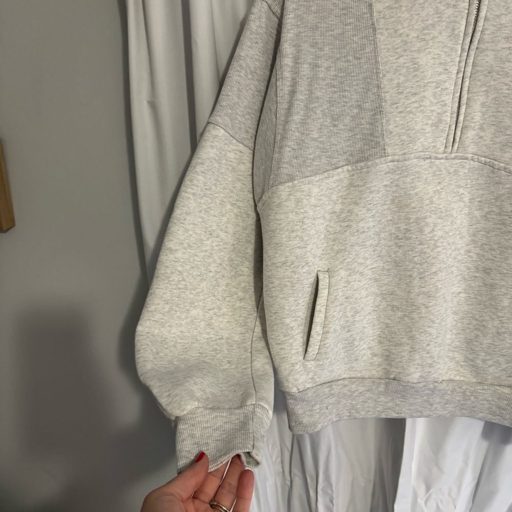 Blencot Gray Quarter Zip Sweatshirt Small - Picture 6 of 8